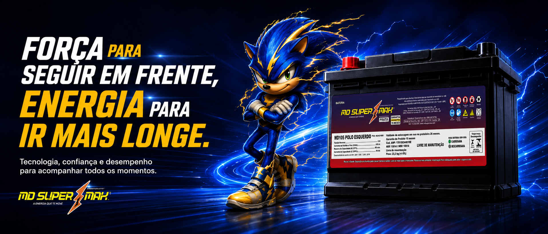Forca para seguir em frente, energia para ir mais longe MD Super Max